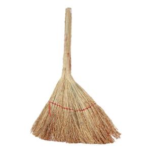 Handmade Thickened High Broom Traditional Rural Style for School Construction Site Household Yard Cleaning Tool Natural Plant Material