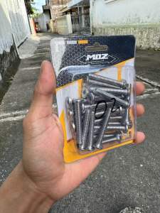 Baut Calter Kanan Kiri Full Stainlist Stanless Merk MOS PNP Megapro Tiger Model Kerucut & Spiner Gepeng