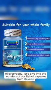 Daynee Fish OiliMATCHME Fish Oil OME 3 Capsules Are Rich In DHA And EPA Improve Bad Mood Relieve Stress Strengthen Brain And Improve Intelligence