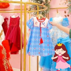 Từ 25-27kg Đầm Công Chúa Bé Gái