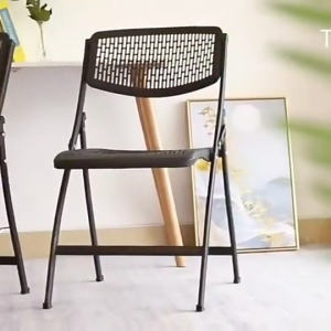 Folding Office Chair with Writing Board and Book Net Foldable Chair Trainnig Chair Heavy Duty Home Office Chair Study Chair