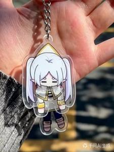Bandai | Frieren Beyond JourneyS End Acrylic Pendant - Cute Chibi Shaker Charm Bag Keychain Backpack Decoration Gift For Friends