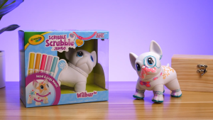 Crayola Scribble Scrubbie Jumbo Pet - Wilbur - 1 Figurine & 5 Markers - Safe & Non Toxic - For Age 3+