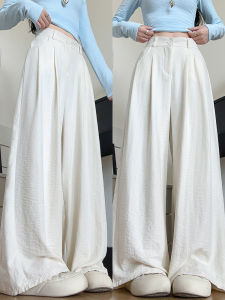 High Waist Wide Leg Straight Cut Pants Womens Spring Autumn Loose Comfortable Trousers Casual Straight Tube Pants