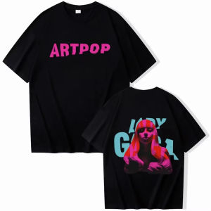 Sanrio | New Summer Lady Gaga The Fame T-shirt Man Women Harajuku O-neck Short Sleeve Hip Pop Y2k Summer Casual Shirt tops