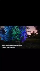 Lampu Taman Solar Tancap LC14c 9 LED Sorot Tenaga Matahari PUITH/WW/RGB