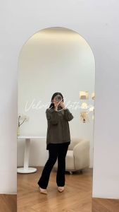 Lidya Blouse Tunik Wanita / Atasan Tunik Polos Wanita / Atasan Muslim Lengan Panjang Wanita 01195