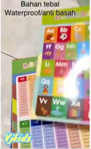 1 set isi 16 pcs poster edukasi besar anti basah untuk belajar anak usia dini