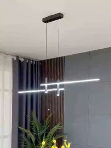Lampu Gantung Sederhana Nordic Lampu Hias LED 3 Warna Lampu Gantung Ruang Tamu 120Cm