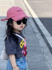 Childrens Baseball Cap Spring Autumn Korean Style Adjustable Sun Protection Wide Brim Hat for Girls Boys Baby Fashionable Duckbill Cap