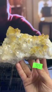 Mảnh đá thạch anh vàng Citrine tự nhiên năng lượng Vũ Trụ thiền định 391