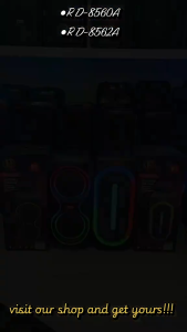 RD-8560A New Wireless Portable Stereo Speaker Dynamic Gradient RGB Light Ring With Wireless Microphone