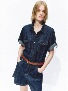 MO&Co. | Breathable Light Summer Denim Jumpsuit Workwear Style