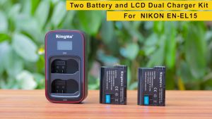 [KingMa] EN-EL15 Replacement Battery / Set / LCD Dual Charger for Nikon Cameras using ENEL15 Batteries