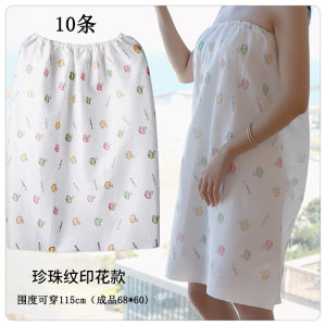 Bộ Đồ Tắm Một Lần Dùng Một Lần Cho Nữ Quần Áo Tắm Ngực Chui Đầu in Họa Tiết Tắm Spa Quần Áo Mặc Khi Tắm Bằng Vải Polyester