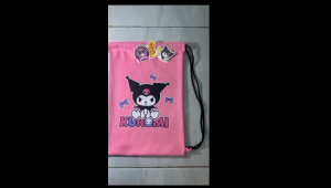 String Bag Tas Serut Anak laki-laki  perempuan Gambar mobilbox driver logistic Bahan Katun Murah
