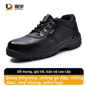 DREBO | Giày Bảo Hộ Thoáng Khí Chống Đập Vỡ Chống Xuyên Thủng Mũi và Đế thép Nhẹ