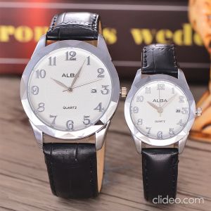 Jam Tangan Kulit Pria Murah - Tanggal Movt - AB-5501/5500G-TGL - Leather Band