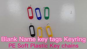100/50/10Pcs Plastic Key Tags ID Label Name Tags With Split Ring Window Luggage Baggage Keychain Classification Organizer Hotel