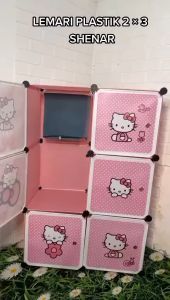 LEMARI PLASTIK 2x3 / LEMARI PAKAIAN GANTUNG & LIPAT - Bahan Plastik Resin, Anti Air, Stainless Steel (STOK TERBATAS)