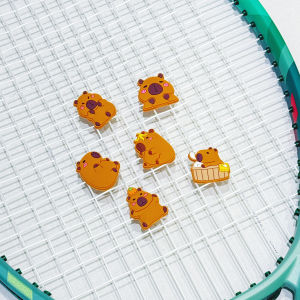 Capibara Tennis Shock Absorber Cute Silicone Shock Absorber Durable Not Easy to Drop Tennis Racket Shock Absorber Sports Fitness Fans Supplies