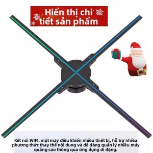 Máy Chiếu 3D Ba Chiều Hình Ảnh Quay Quay Màn Hình Quạt Màn Hình LED Máy Quảng Cáo Lập Thể Màn Hình Không Màn Hình Lắp Ráp Chạy Bằng Điện DC