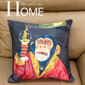 Designer INS Style Cartoon Cigar Bar Sofa Pillow Luxury Cushion Home Decor Ice Silk Material Couch Cushion/Throw Pillow