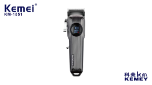 Kemei Professional Hair Cutter Machine Rechargeable Hair Clipper Cordless LCD Monitor Barber Hair Clipper Gunting Rambut KM-1551