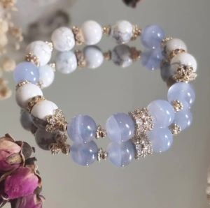 Pasithea: Calm & Serenity Bracelet - Blue Lace Agate & Howlite