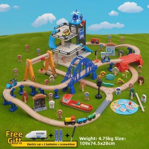 LEKU | Magnetic Wooden Train Set