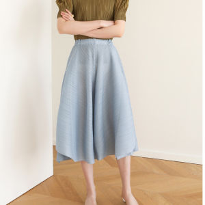 Miyake Women Pleated Culotte Plus Size Loose All-matching Slimming Casual #2923