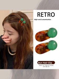 Elegant Pearl Hair Clip Womens Hair Accessories Side Ponytail Holder No Trace Duckbill Clip Hair Decorations for Commuting