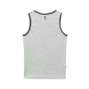 STK Small Town Kid | Áo Vest Thể Thao Dễ Thương Không T Tay Form Tròn Plaid Màu Khối