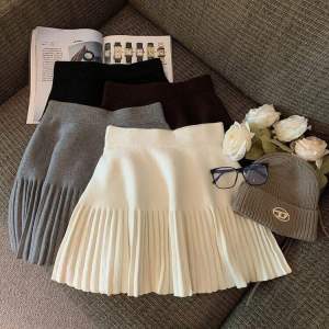 JK Preppy Style Spring & Fall A- line Knitted Pleated Skirt