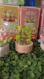 SSP Flower series building toy Potted Plant Set House Decoration Flower Building Blocks