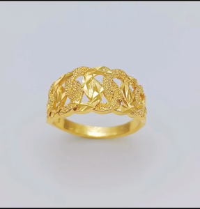 [VJ] NEW!! Cop916 Ring "J0759" 999.9 Gold Plated Ring <Cincin Mesin Kait>
