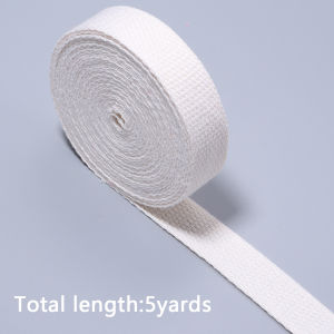 5yards/lot 2/25/32/38mm White Canvas Webbing Polyester-Cotton Ribbon For DIY Woven Belt Garment Waistband Bags Strap