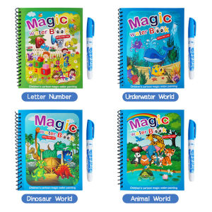 Wonderful Toys Magic Water Book Reusable Drawing Book Magic Coloring Book Painting Magic Pen Educational Toys for Kids