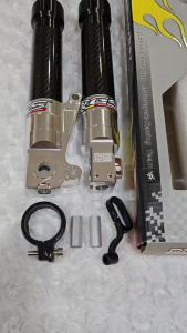 โช๊คหน้า CNC ทรง RGS ใช้ขาเดียวกัน ขนาด 370มม. แกน 27มม. แปลงใส่ได้หลายรุ่น