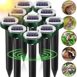 เครื่องไล่อัลตราโซนิกพลังงานแสงอาทิตย์กันหนูและตัวตุ่นกันแมลงยากันงูกันเสียงกันเสียงสำหรับสวนกลางแจ้ง