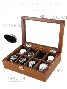 Real Wood Watch Storage Box Jewelry Bracelet Display Case Collectible Home Use Simple Design Watch Case Fashion Accessories