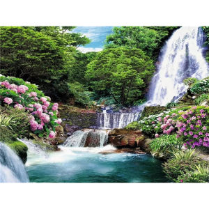 Mountain Waterfall Jigsaw Puzzle 500/1000/1200/2000PCS 40x50cm DIY Craft Hobby Relaxing Game Home Decor Gift
