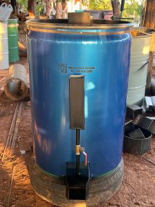 เตาเผาอบถ่านไร้ควัน รุ่นอบถ่านอย่างเดียว (สีน้ำเงิน)