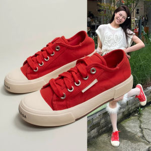 Hong Kong Breathable Canvas Shoes Womens Retro Casual Sneakers Large Size Patchwork Couple Style Spring Autumn New Model