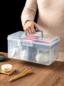 Tea Set Storage Box Cosmetics Bag Travel & Outdoor Dustproof Household Tea Cup Bag Portable Tea Set Bag Storage Box