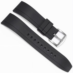 Rubber Watch Strap Substitute Armani Ax7105 7101 2513 1326 Ar1981 Black Strap 22mm