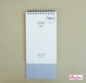 2026 One Month Goal Tracker Desk Calendar ปฏิทินตั้งโต๊ะ