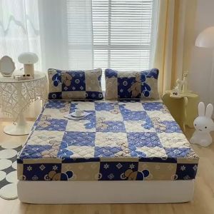 Waterproof Mattress Protector Cover Single/Double/Queen/King Size Cotton Fitted Bedsheet Foam Cover Deep Pocket Flower Bedding Spot PH