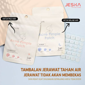 Acne patch focallure day and night siang malam tea tree untuk jerawat batu besar isi banyak tipis transparan lucu aesthetic cowo cewek
