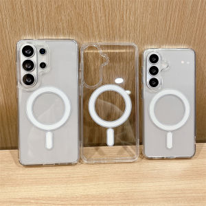 Original For Magsafe Magnetic Clear Case for Samsung Galaxy S26 S25 S24 S21 FE S22 S23 Ultra Plus A17 A16 A55 A36 A07 A54 Cover